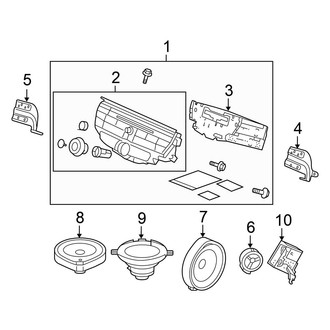 Honda OE - Instrument Panel - Sound System (W/O Navigation), (Sedan)
