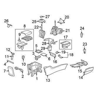 Honda OE - Center Console (EX / EX V6 / EX-L / HFP / LX / LX-P / SE Sedan)