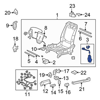 Honda OE - Left Upper Seat Motor