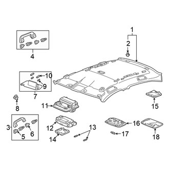 Honda OE - Roof - Interior Trim (W/O Sunroof), (Sedan)