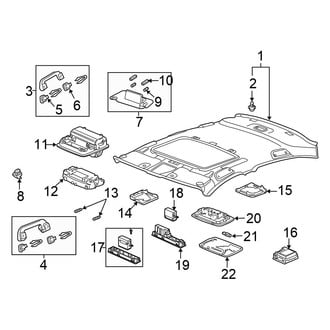 Honda OE - Roof - Interior Trim (With Sunroof), (EX / EX V6 / EX-L / HFP / LX / LX-P / SE Sedan)