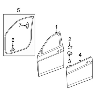 Honda OE - Front Door - Door & Components (Sedan)