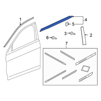 Honda OE - Front Right Door Belt Molding