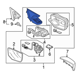Honda OE - Front Right Door Mirror