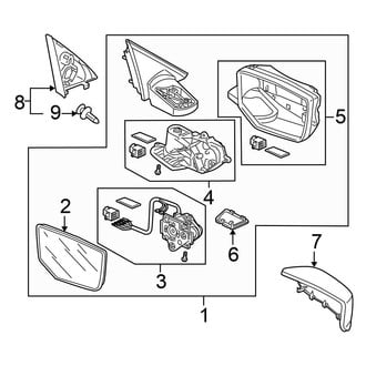 Honda OE - Front Door - Outside Mirrors (Sedan)
