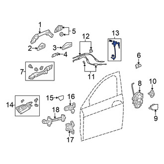 Honda OE - Front Left Door Lock Cylinder