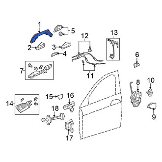 Honda OE - Front Right Outer Exterior Door Handle