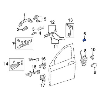 Honda OE - Front Left Exterior Door Handle Cover