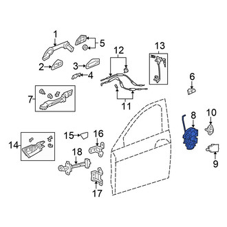 Honda OE - Front Left Door Latch Assembly