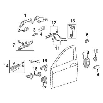 Honda OE - Front Door - Lock & Hardware (Sedan)