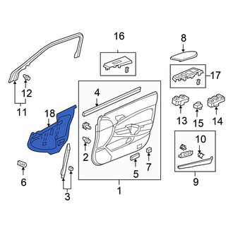 Honda OE - Front Right Door Water Deflector