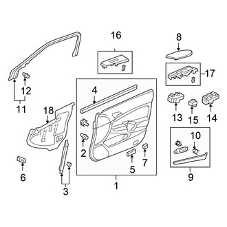 Honda OE - Front Door - Interior Trim (Sedan)