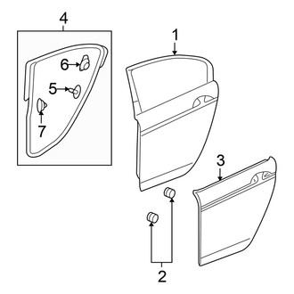 Honda OE - Rear Door - Door & Components (Sedan)