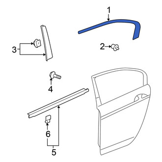 Honda OE - Rear Left Door Reveal Molding