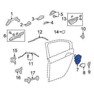 Honda OE - Rear Left Door Latch Assembly