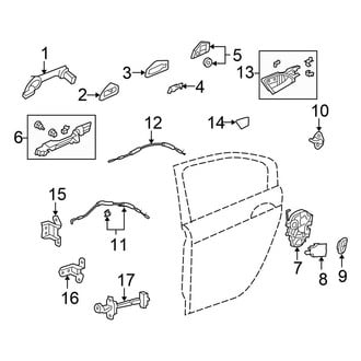 Honda OE - Rear Door - Lock & Hardware (Sedan)