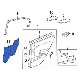Honda OE - Rear Right Door Panel Insulation