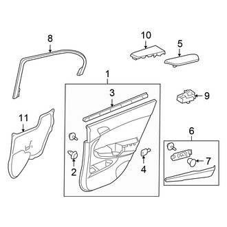 Honda OE - Rear Door - Interior Trim (Sedan)