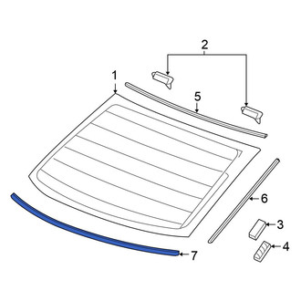 Honda OE - Rear Lower Back Glass Seal