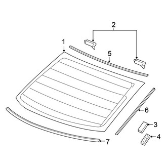 Honda OE - Back Glass - Glass (Sedan)