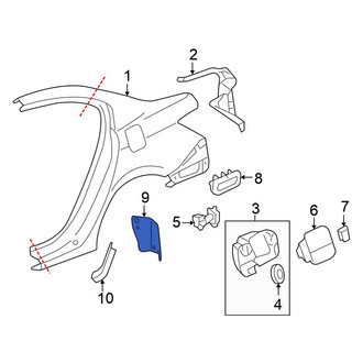 Honda OE - Rear Right Quarter Panel Splash Shield