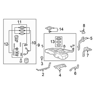 Honda OE - Fuel System Components (Us Parts Federal), (Sedan K24Z2 Engine / K24Z3 Engine)