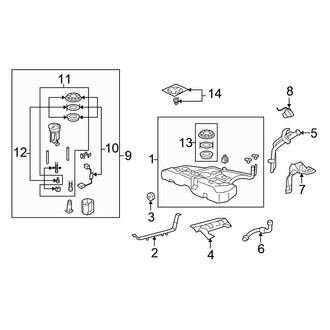 Honda OE - Fuel System Components (US Parts, California), (Sedan 2.4L / 3.5L)