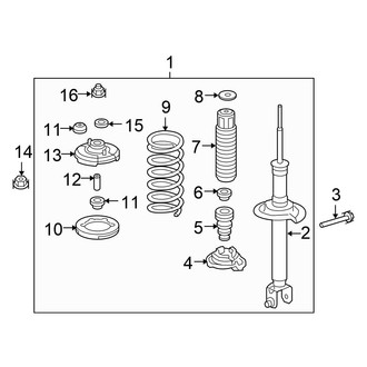 Honda OE - Rear Suspension - Struts & Components (Sedan)