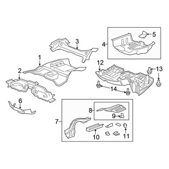 Honda OE - Rear Body & Floor - Floor & Rails (Sedan)