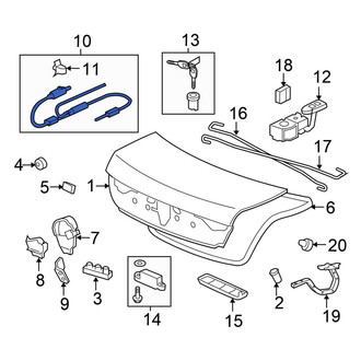 Honda OE - Rear Deck Lid Release Cable