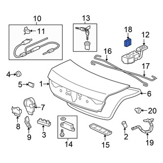 Honda OE - Trunk Torque Rod Clip