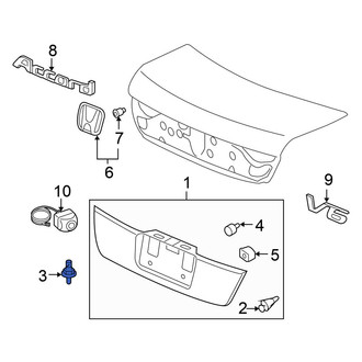 Honda OE - License Plate Light Panel Clip