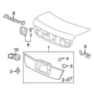 Honda OE - Trunk Lid - Exterior Trim (Sedan)