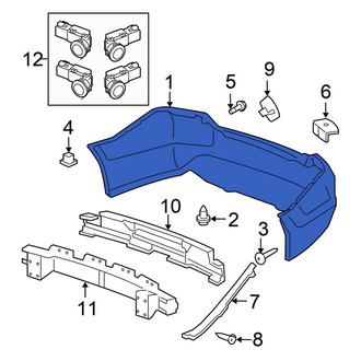 Honda OE - Rear Bumper Cover