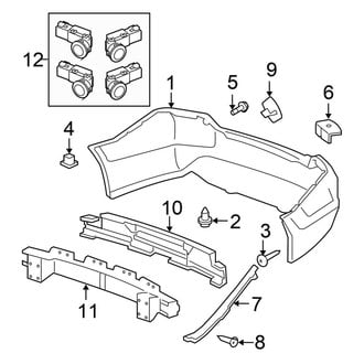 Honda OE - Rear Bumper - Bumper & Components (Sedan)