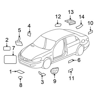 Honda OE - Information Labels - Labels (Coupe)