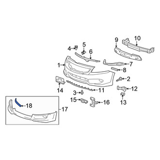 Honda OE - Front Spoiler Seal