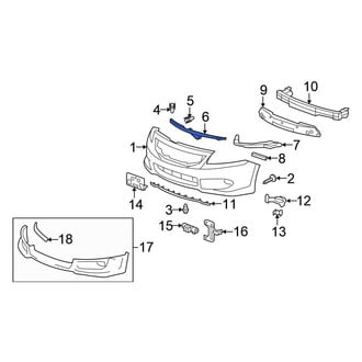 Honda OE - Front Center Bumper Cover Support Rail