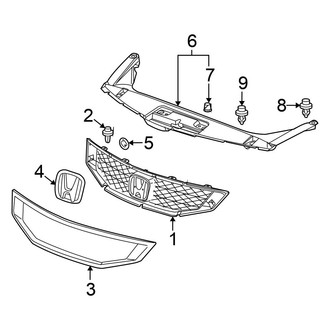 Honda OE - Grille & Components (EX / EX-L / LX / LX-S Coupe)