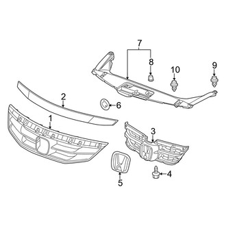 Honda OE - Grille & Components (EX / EX-L / HFP / LX-S Coupe)