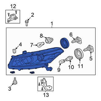 Honda OE - Front Left Headlight Assembly