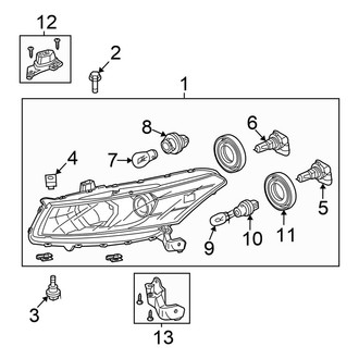 Honda OE - Front Lamps - Headlamp Components (Coupe)