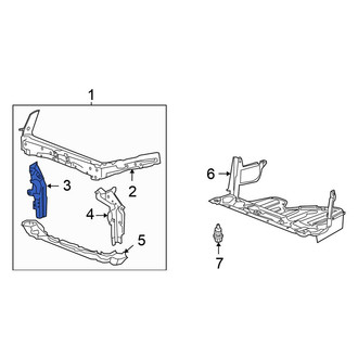Honda OE - Front Right Radiator Support Side Panel
