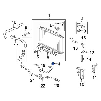 Honda OE - Lower Radiator Insulator