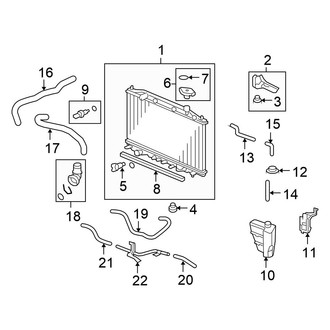 Honda OE - Cooling - Radiator & Components (Coupe)