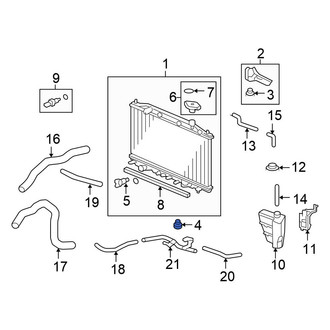 Honda OE - Lower Radiator Insulator