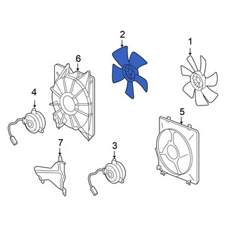 Honda OE - Left Engine Cooling Fan Blade