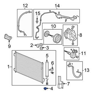 Honda OE - Lower A/C Condenser Bracket Insulator