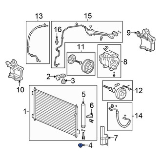 Honda OE - Lower A/C Condenser Bracket Insulator