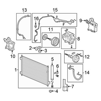 Honda OE - Air Conditioner & Heater - Condenser, Compressor & Lines (Coupe 3.5L)